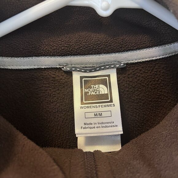 The North Face Brown Quarter Zip Fleece Pullover Top TKA 100 Women’s Size M - Picture 7 of 12